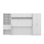 Armoire murale escamotable en bois avec armoire, tiroir et tablettes ouvertes-397520584-397520585