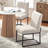 Chenille Upholstered Dining Chairs with Iron Leg Frame Side Chair (Set of 2)-2110205093