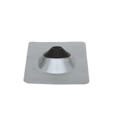 9" x 12.5" No-Calk Galvanized Steel Vent Pipe Roof Flashing with 1.25" to 1.5" Diameter