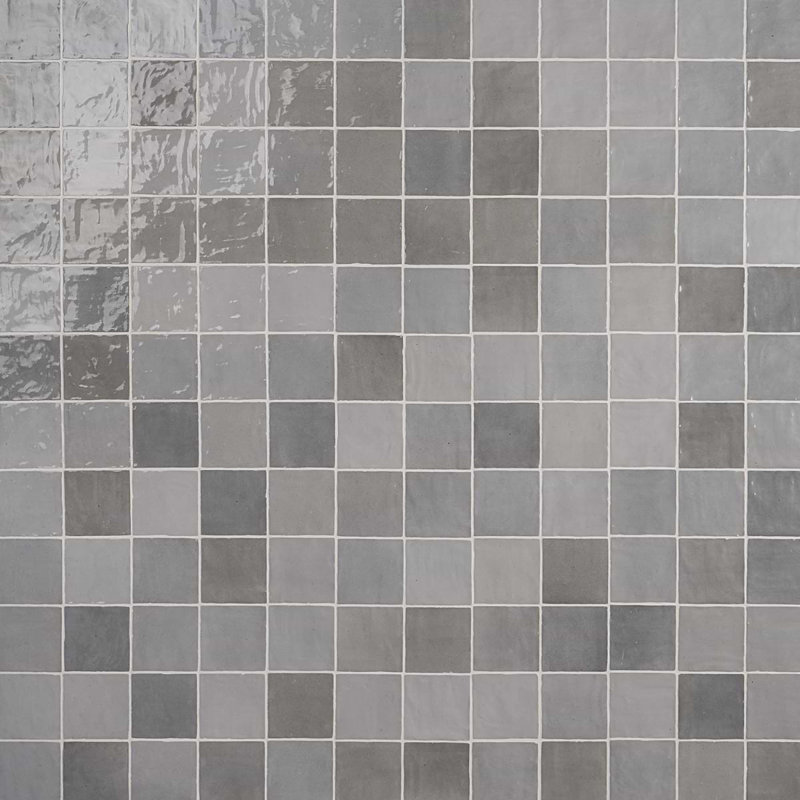Portmore 4X4 Glazed Ceramic Tile, Gray