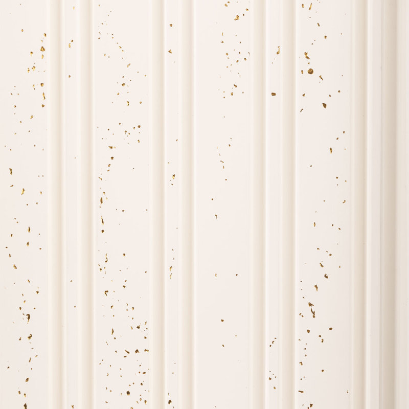 Murs en lattes de bois en polystyrène à fines rayures, H 9,5 po x l 112 po x P 0,5 po, Gouttes d'or