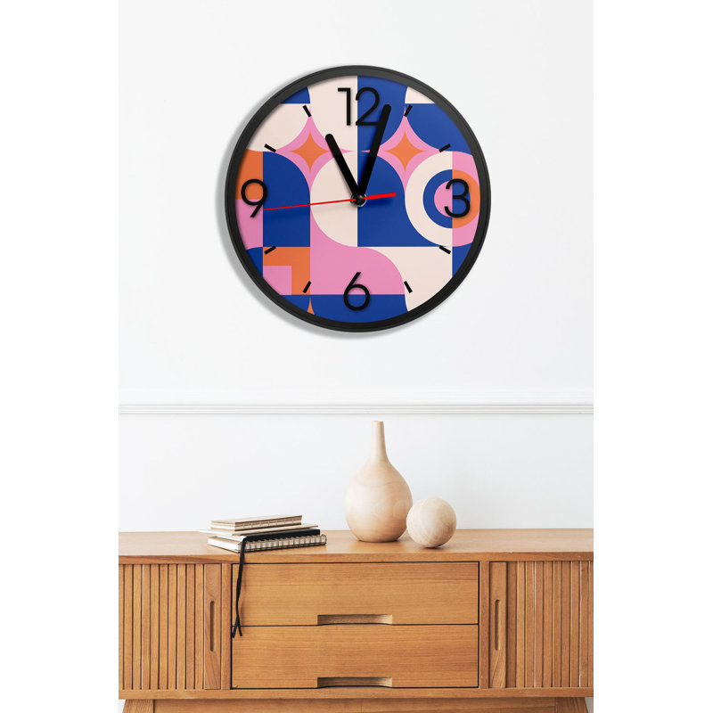 Stylish Decorative Wall Clock, 14.2 x 14.2 x 0.4 inches | 100% MDF, Thickness: 0.2 inches | Lightweight at 1.0 lbs | Perfect for Home & Office Decor, Modern Design with Elegant Finish