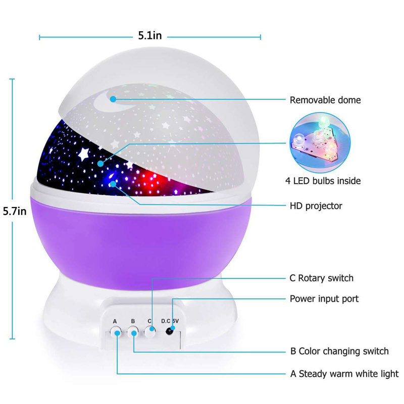 Galaxy Night Light, Purple