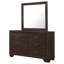 Commode 6 tiroirs foncé cacao foncé avec chocolat foncé Elegance