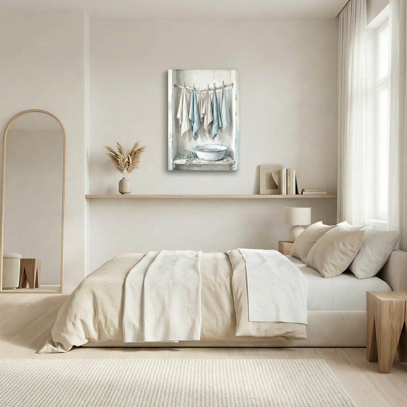 «Rustic Bath», ensemble de 1 reproduction d'art sur toile, 48"H x 36"W, Wrapped Canvas