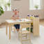 Table et 2 chaises uniques en bois pour enfants