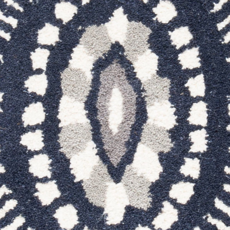 Kouerga bHand Tufted Wool Geometric Rug, Rectangle 3' x 5'