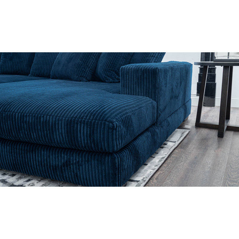 Luxe 108" Corduroy Sectional Sofa