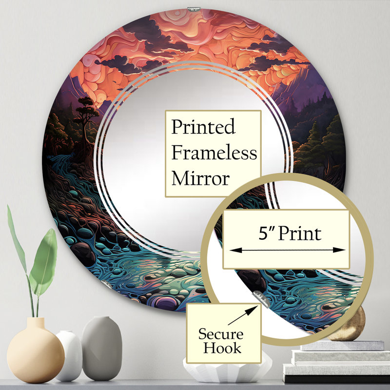 Miroir mural sans cadre Hatherley, 24 po x 24 po