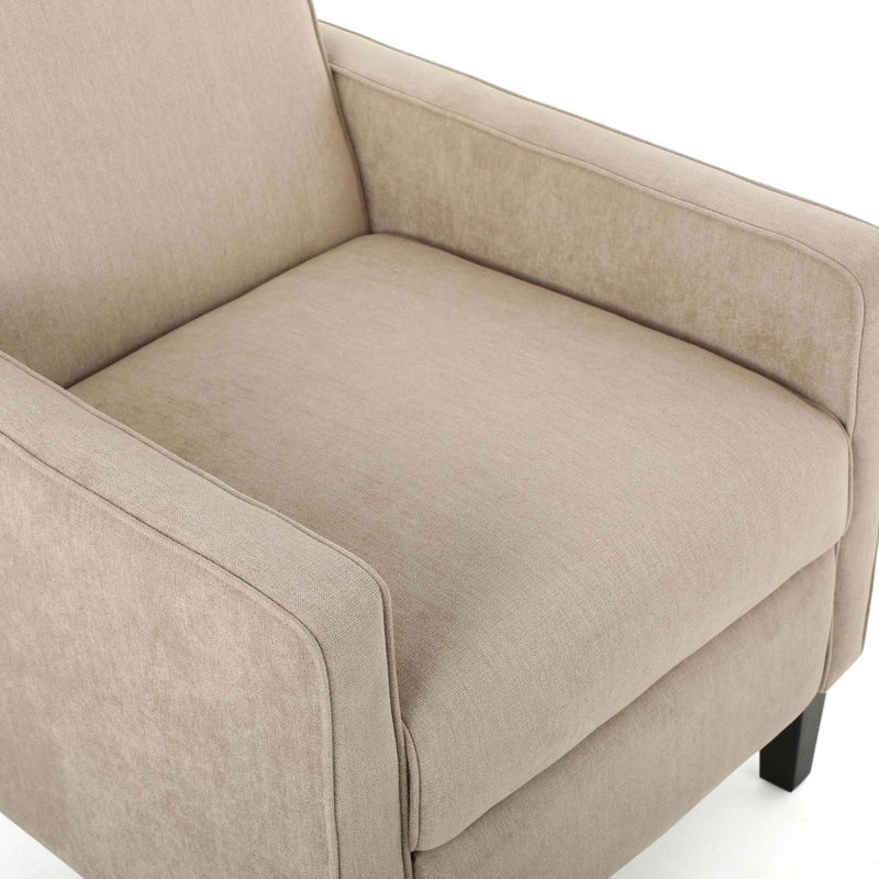 Fauteuil inclinable manuel Hayle Club, Polyester à 100 % couleur de lin naturel