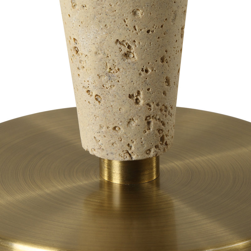 Lampe de table en travertin Lavena