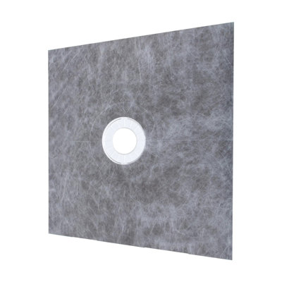 Ensemble de seuil de douche 48 x 48 pouces en acier inoxydable, mousse EPS, PEHD, XPS, PVC, 1 ensemble étanche avec bouchon centrale, facile à installer
