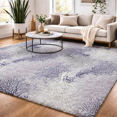 Premium Machine Washable Dream Shag ADS182 Coral Rug