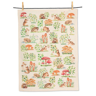 Serviette de cuisine champignons et bestioles