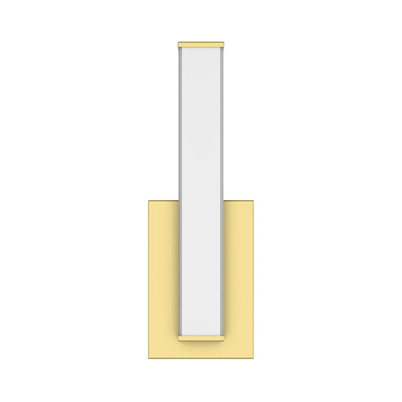 Edge Advantage 14in LED Bathroom Vanity and Wall Light 15W 1,250 Lumens 5-CCT Selectable 2700-3000-3500-4000-5000K in Aged Brass with Adjustable Backplate
