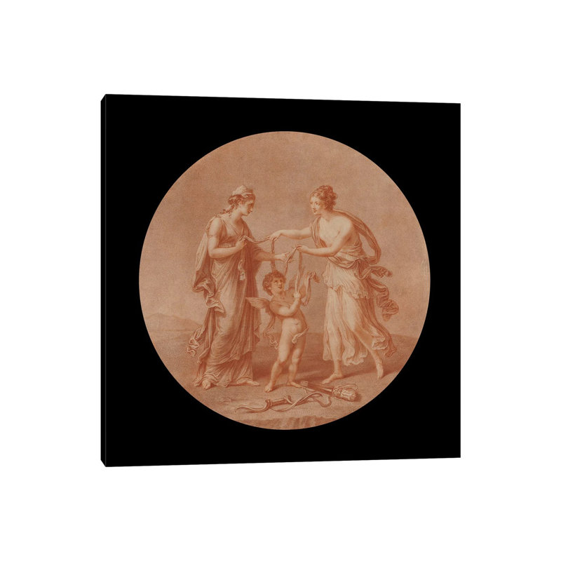 Juno, Venus And Cupid, 1777 by Angelica Kauffmann - Wrapped Canvas Painting, 45.72 cm H x 45.72 cm W