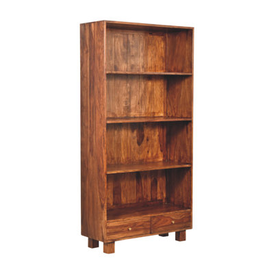 Bramlett 180cm H x 90cm W Solid Wood Standard Bookcase