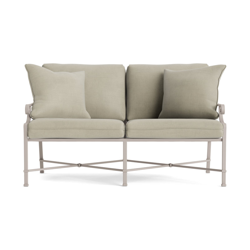 Venetian Outdoor 2 - Seat Loveseat, Dove, Fusion Neptune