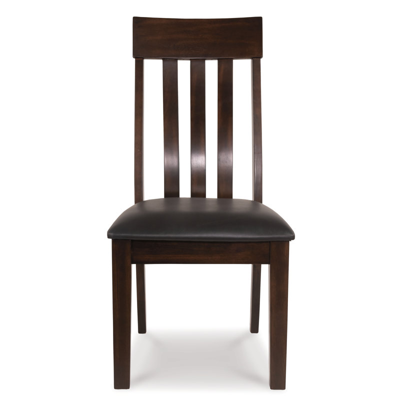 Teivi Faux Leather Upholstered Side Chair, Dark Brown