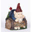  Welcome Sign Gnome Crawling over Tree Trunk Statue