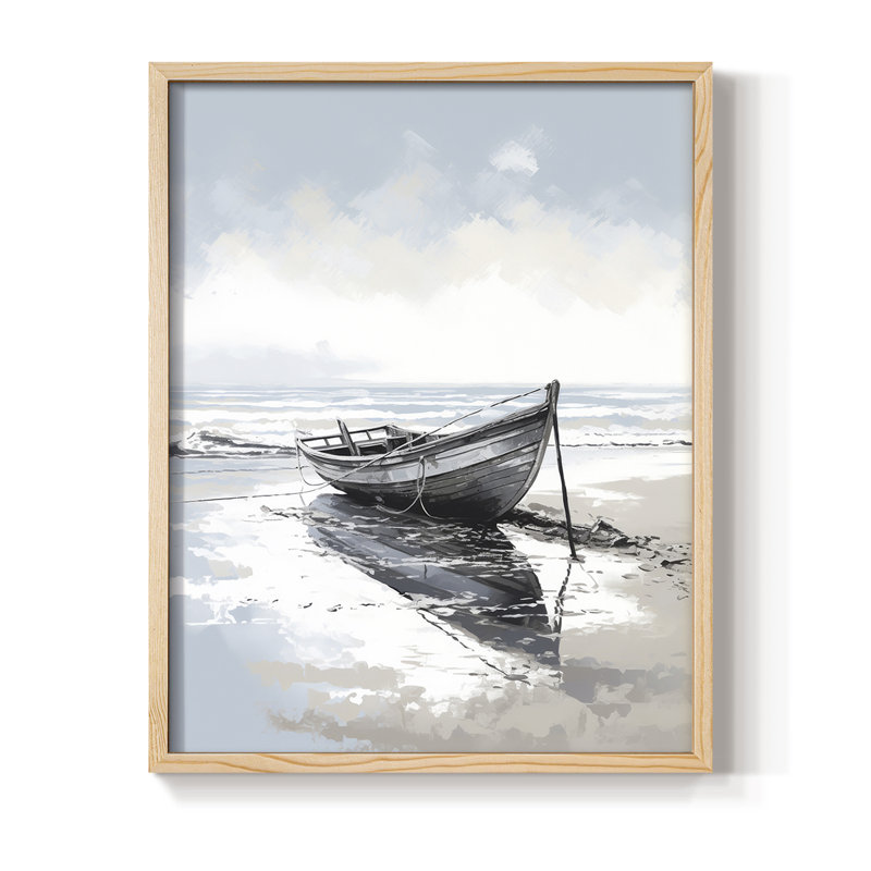 NAUTICAL Series CDLxxvii, reproduction d'art encadrée - bois massif, Naturel, H 11 po x l 9 po