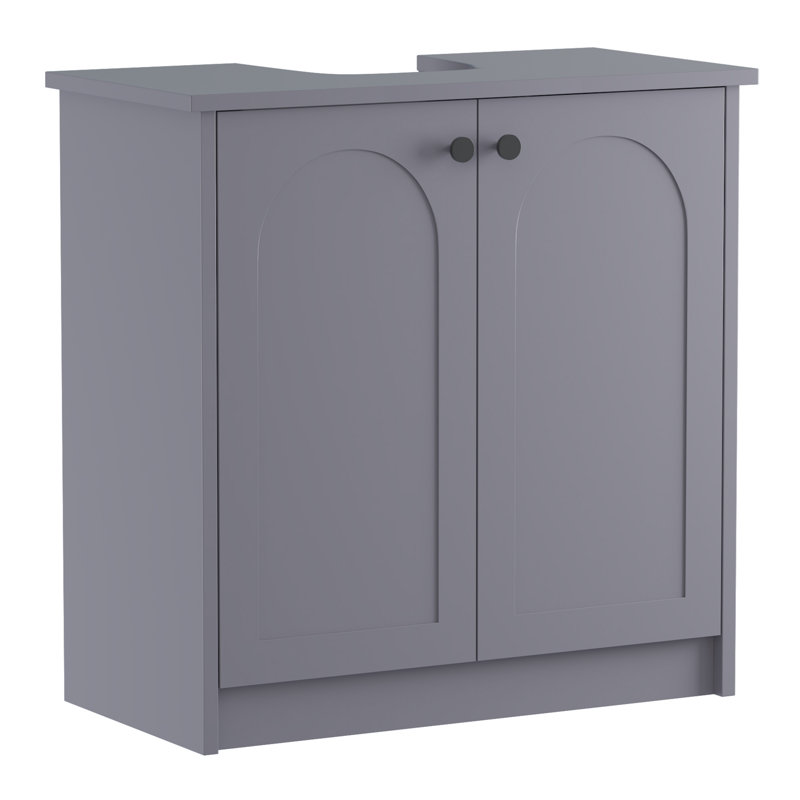 30cm Single Bathroom Vanity Base Only, Grey
