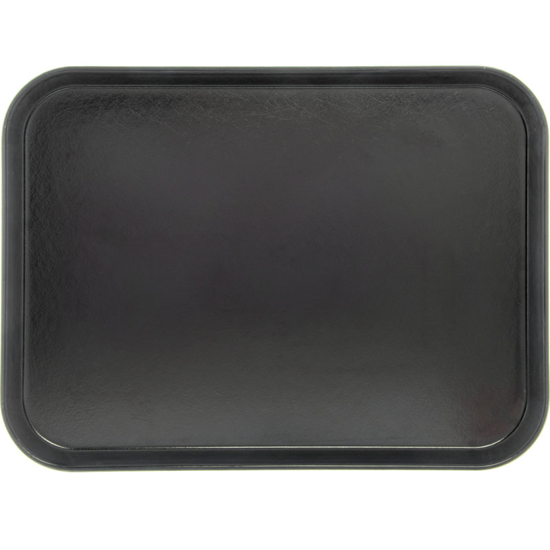 Carlisle Food Service Products Glasteel Plastic Tray, Onyx, 1" H x 14" W x 18" D