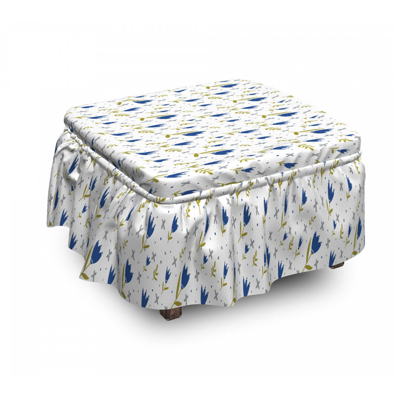 Housse pour repose-pieds tulipes de fleurs