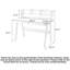 Bureau en bois d'hévéa avec tablettes et 2 tiroirs-496396264
