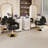 Professional Hydraulic Barber Chair - 360° Swivel With Adjustable Height, Stainless Steel Armrests & Reclining Backrest For Salon & Barber Shop(Black + Gold)