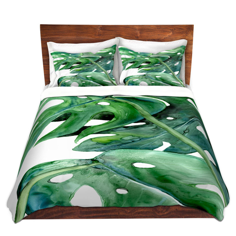 Ensembles de housses de couette DiaNoche en microfibre par Brazen Design Studio - Monstera Deliciosa