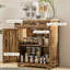 Buffet avec comptoir en bois massif et tablette réglable pour le rangement de la cuisine