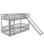 Lit simple au-dessus d'un lit superposé avec glissade et gris - choix de chambre à coucher convertible Construction-1764330607