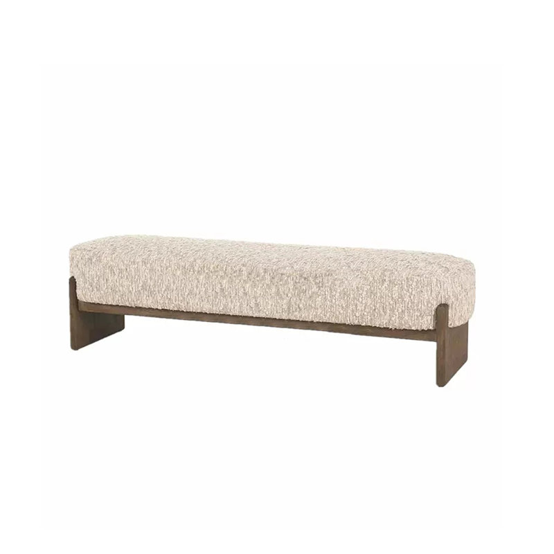 Banc en laine d'agneau massif, H 16,54 po x l 62,99 po x P 21,65 po