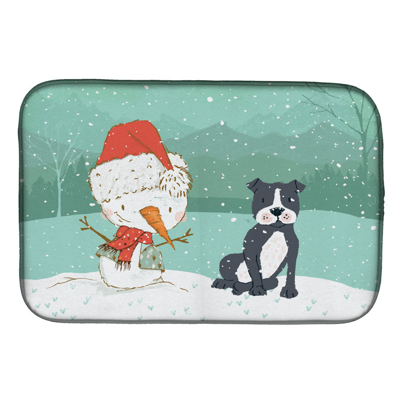 Snowman Christmas, Black Staffie