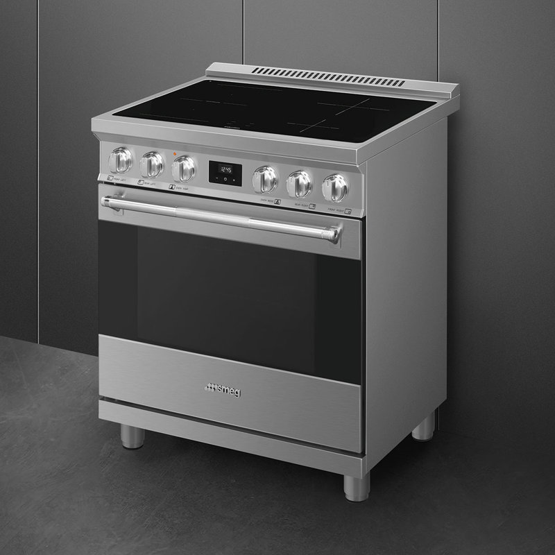 SMEG 30" Professional Induction Range, Electric, Stainless Steel, 5