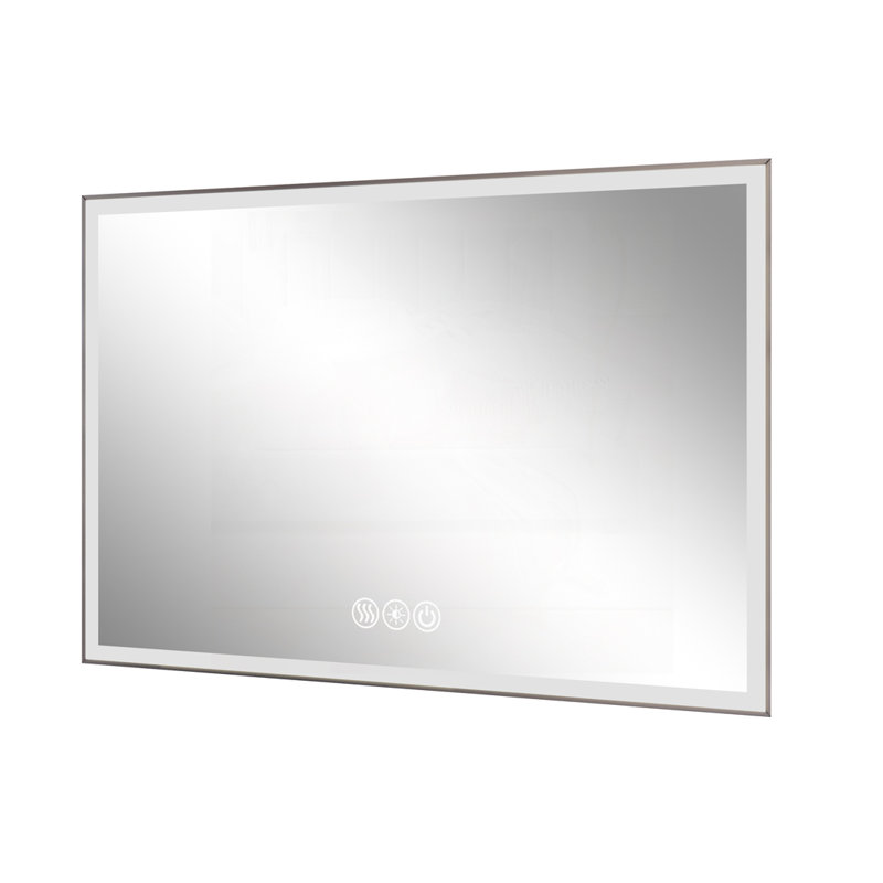 48*32in LED Framed Bathroom Vanity Mirror