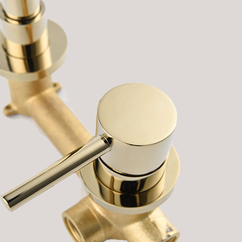 Wall Mounted Optional Single-handle Bathroom Faucet, Gold
