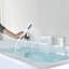 Robinet de baignoire romaine à fixation sur le comptoir en laiton massif avec douche à main-92360639