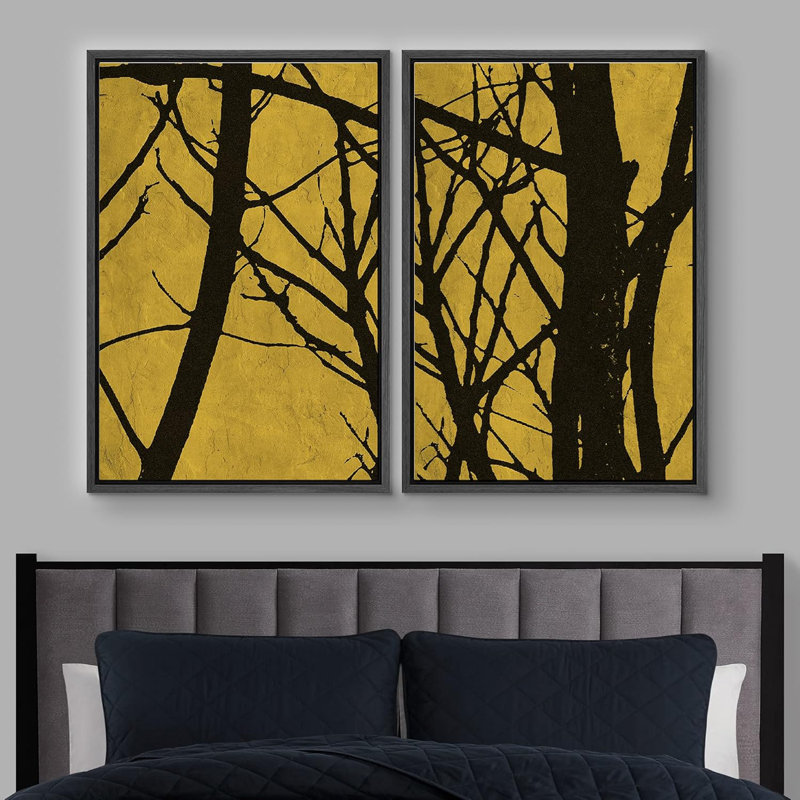 2 - Pieces, 36" H x 48" W, Black