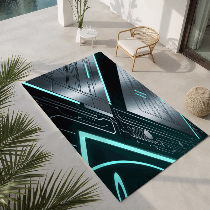Polaris Orbit Indoor And Outdoor Area Rug, Rectangle 4' x 6'