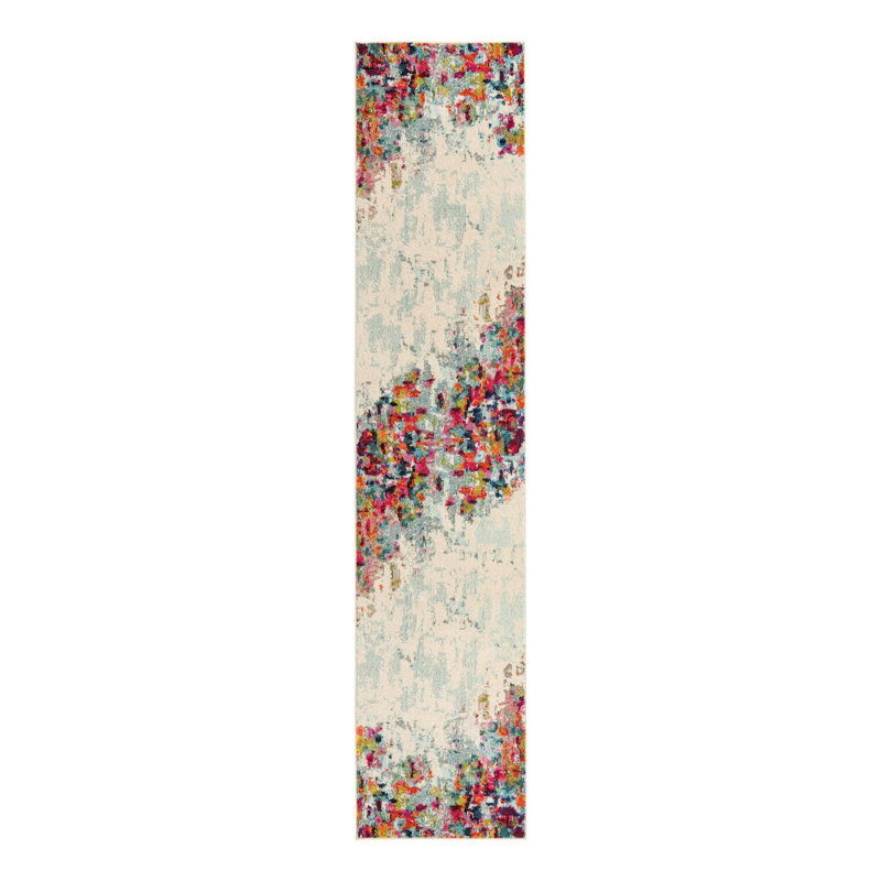 Cariel Washable Abstract Indoor Rug, Runner 2'7" x 12'