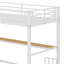 Lit mezzanine en métal avec bureau-576086303