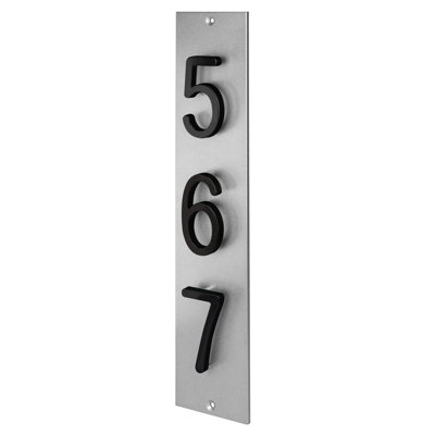 Royal Shade Floating Vertical  Aluminum Address Plaque – Customized 3-Digit