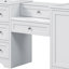 Meuble-lavabo moderne blanc avec lavabo double pour salles de bain spacieuses