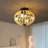 Bohemian Wood Beaded Ceiling Fan With Light