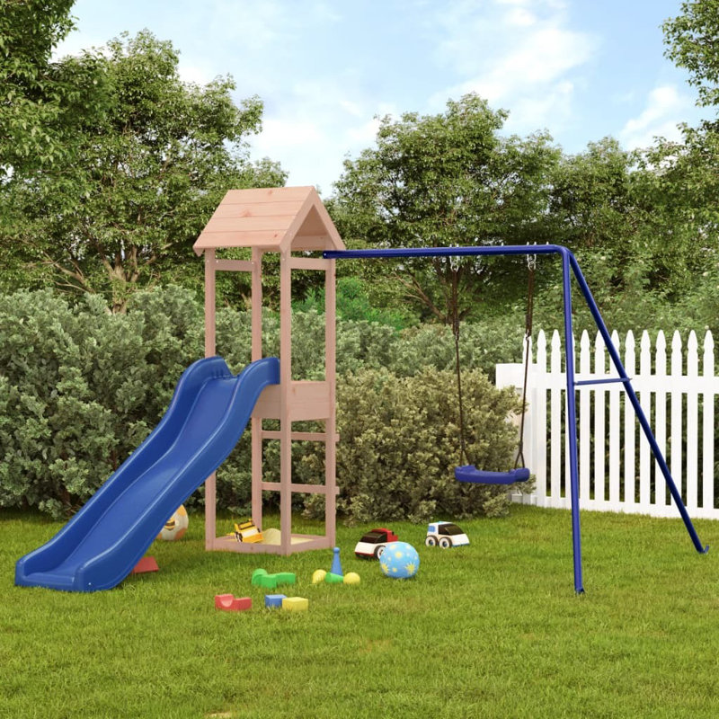 Gaitan Freeport Park Swing Set with 1 Swing(s) , 1 Slide(s), Pink