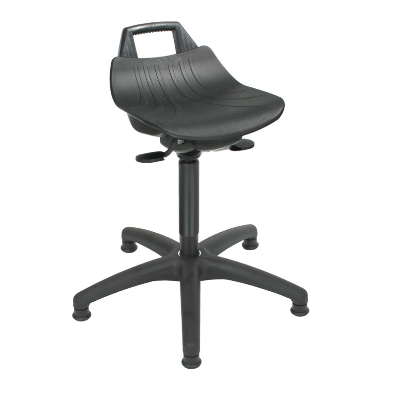Adjustable Height Industrial Stool, 87.5cm H x 63cm W x 63cm D