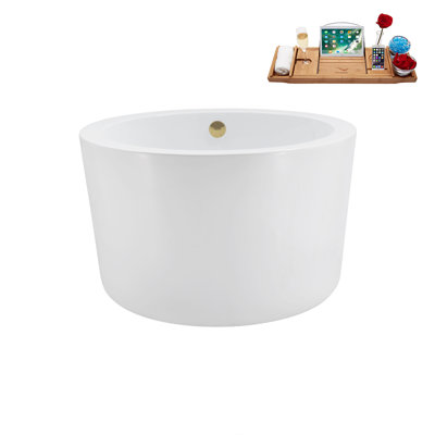 41.1'' x 41.1'' Soaking Acrylic Bathtub