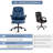 YAMASORO Executive Office Chair,Big and Tall Ergonomic Desk Chair with Adjustable Lumbar Support,Breathable PU Leather Computer Chair wih Flip-up Arms and Wheels,Navy Blue-14755943